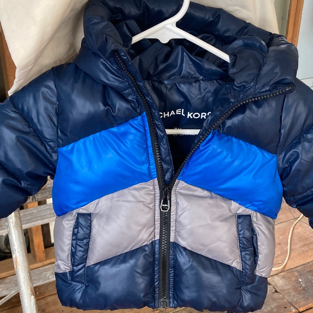 Michael Kors Kids Puffer Jacket - Navy, Royal Blue, Gray